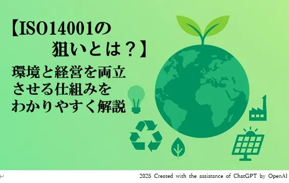 ISO14001の狙いとは？環境と経営を両立させる仕組みをわかりやすく解説