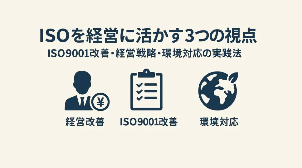 ISOを経営に活かす3つの視点｜ISO9001改善・経営戦略・環境対応の実践法