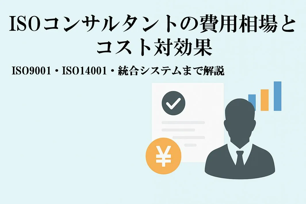ISOコンサルタントの費用相場とコスト対効果｜ISO9001・ISO14001・統合システムまで解説