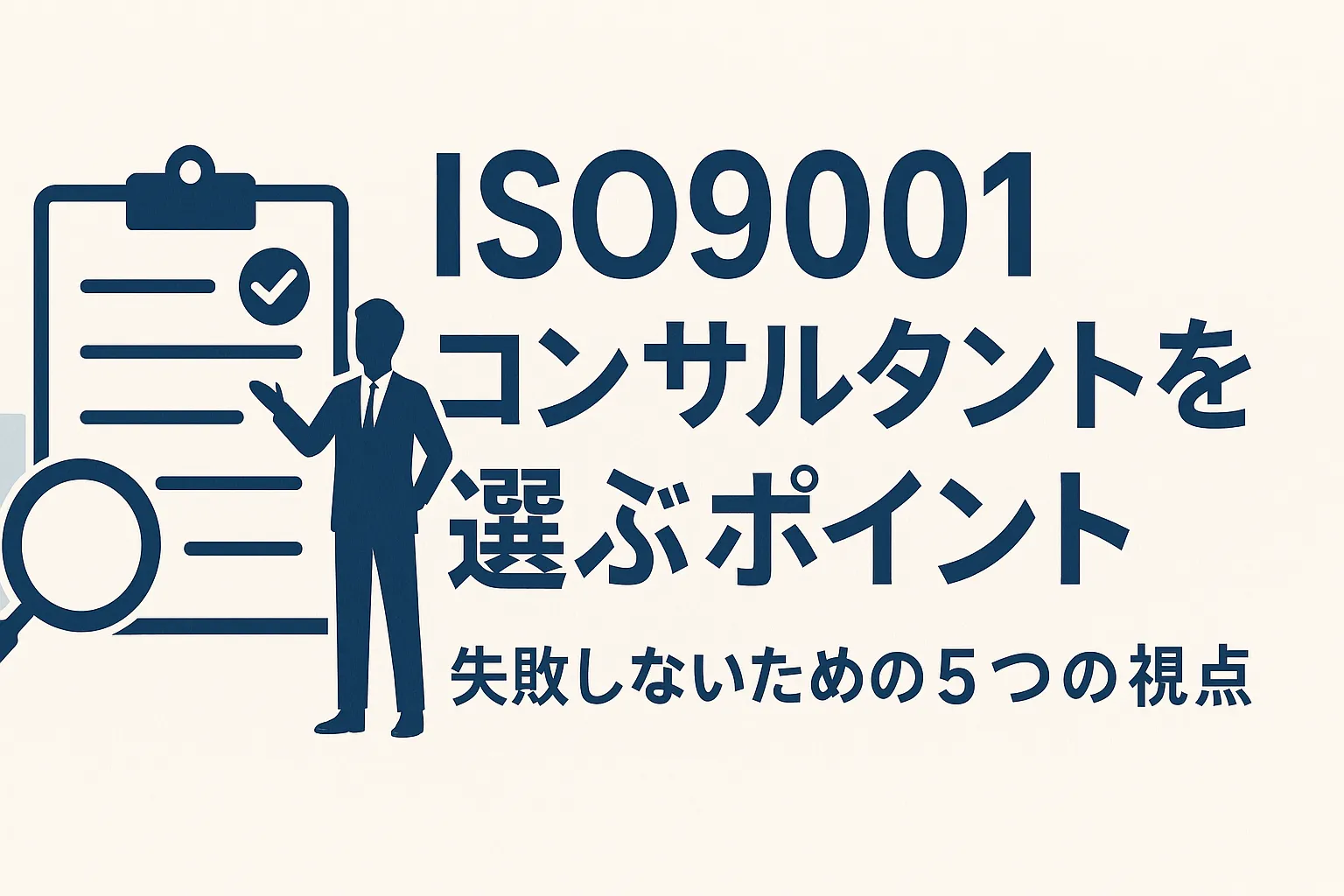 ISO9001コンサルタントを選ぶポイント｜失敗しないための5つの視点