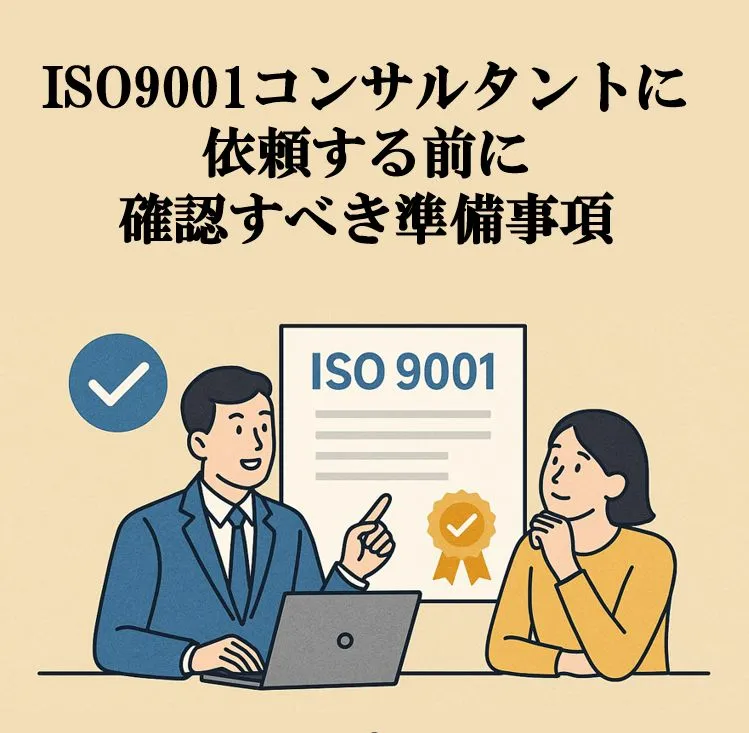 ISO9001コンサルタントに依頼する前に確認すべき準備事項