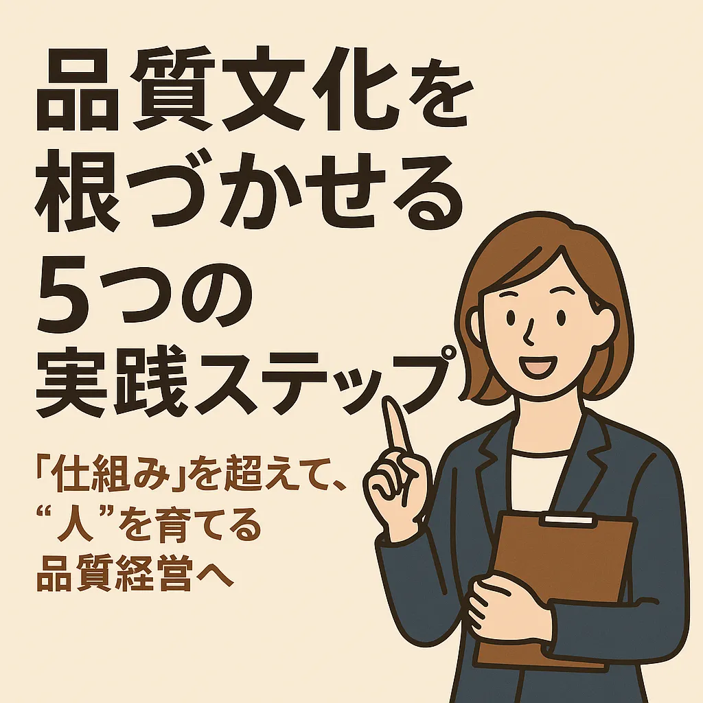 【ISO9001:2026改定】品質文化を根づかせる5つの実践ステップ～“仕組み”を超えて、“人”を育てる品質経営へ～