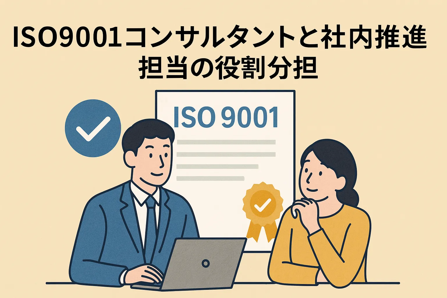ISO9001コンサルタントと社内推進担当の役割分担｜成功企業が実践する二人三脚の進め方