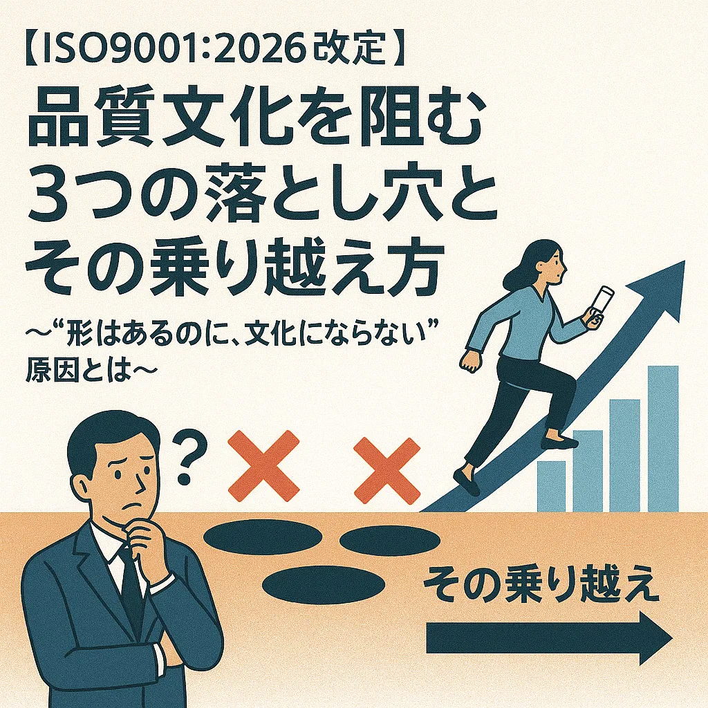 ISO9001:2026改定】品質文化を阻む3つの落とし穴とその乗り越え方～“形はあるのに、文化にならない”原因とは～