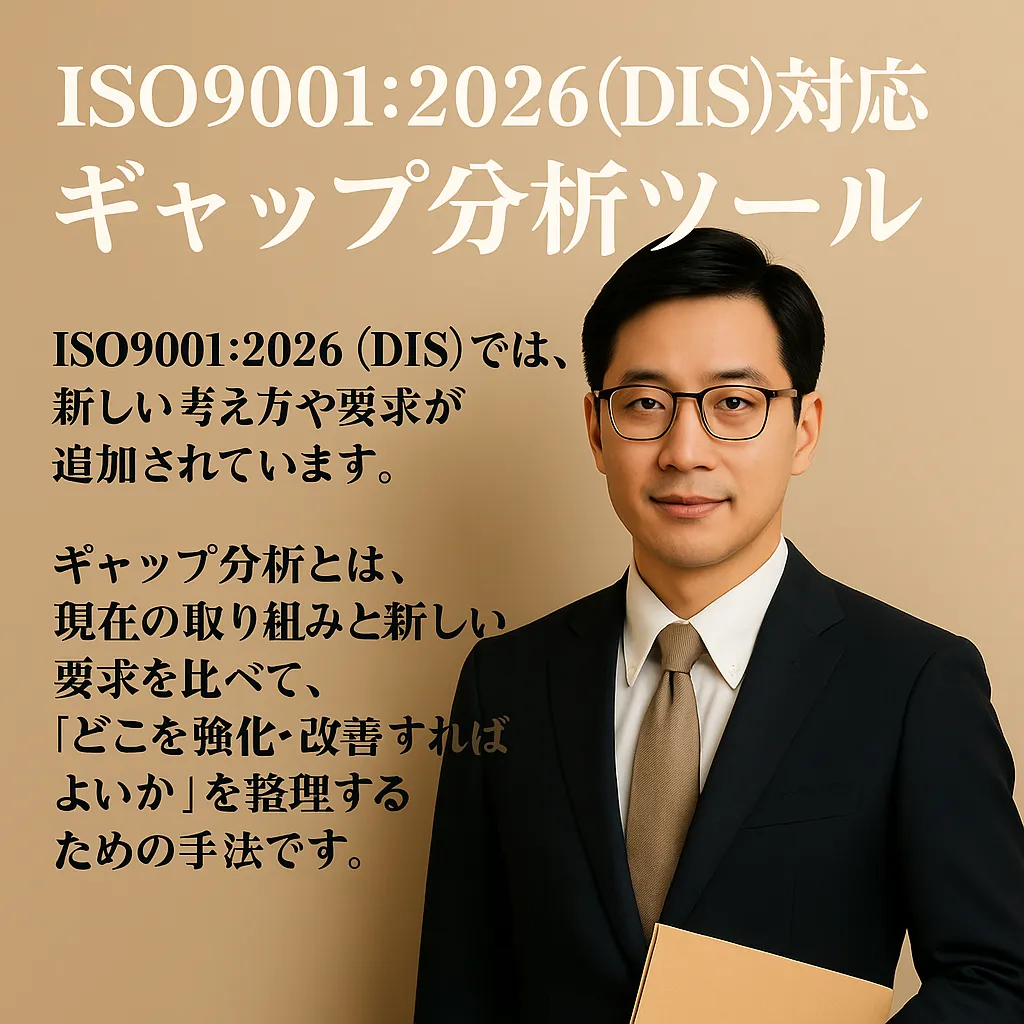 ISO9001:2026（DIS）改訂に備える｜中小企業向けギャップ分析シート（無料でご利用いただけます）**