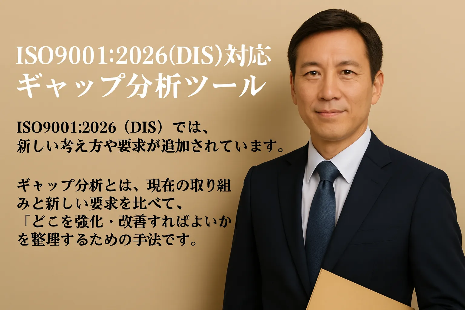ISO9001:2026(DIS)改訂に備える|中小企業向けギャップ分析シート(無料でご利用いただけます)**