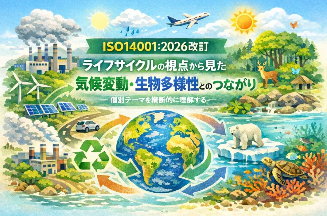 ISO14001:2026改訂|ライフサイクルの視点から見た気候変動・生物多様性とのつながり