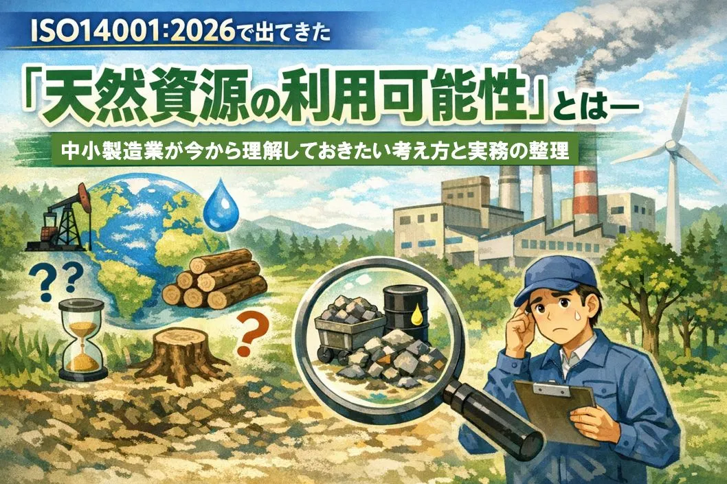 ISO14001:2026で出てきた「天然資源の利用可能性」とは