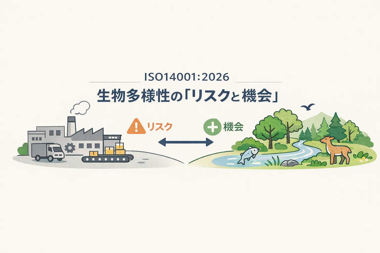 ISO14001:2026で求められる「生物多様性のリスクと機会」とは？