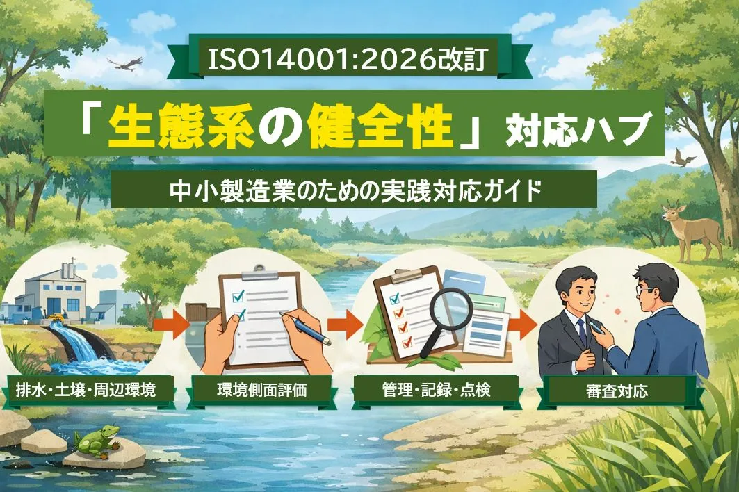ISO14001:2026改訂で注目される「生態系の健全性」対応ハブ