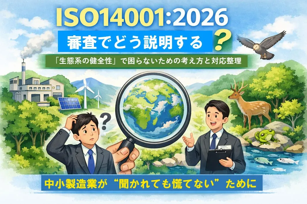 ISO14001:2026改訂|審査でどう説明する？「生態系の健全性」で困らないための考え方と対応整理
