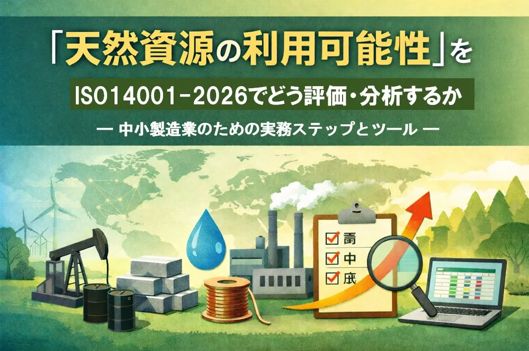 ISO14001:2026規格改訂で「天然資源の利用可能性」をどう評価・分析するか