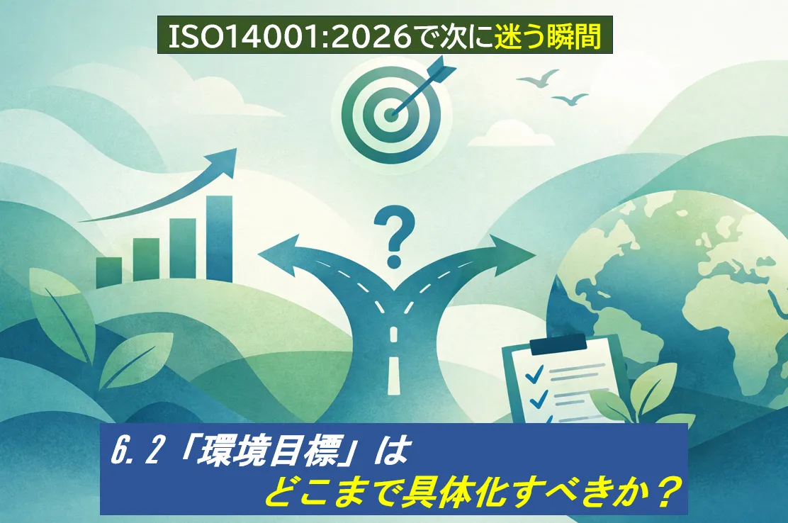 ISO14001:2026で次に迷う瞬間6.2「環境目標」は、どこまで具体化すべきか？