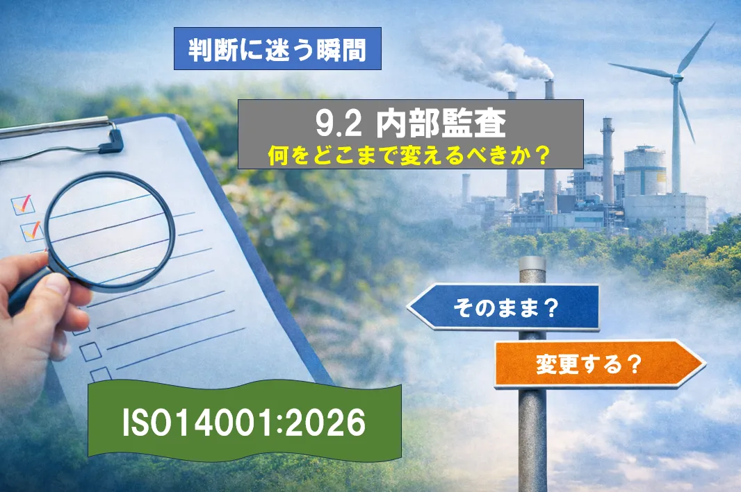 判断に迷う瞬間｜9.2―ISO14001:2026「内部監査」は、何をどこまで変えるべきか？―