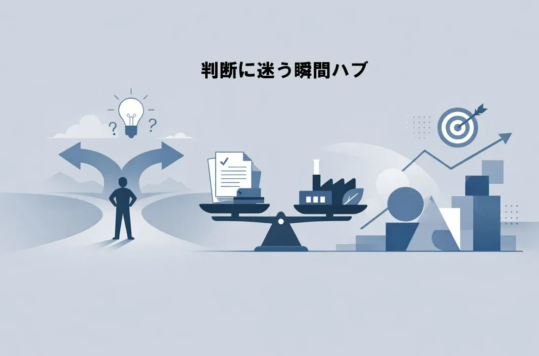 判断に迷う瞬間ハブページ