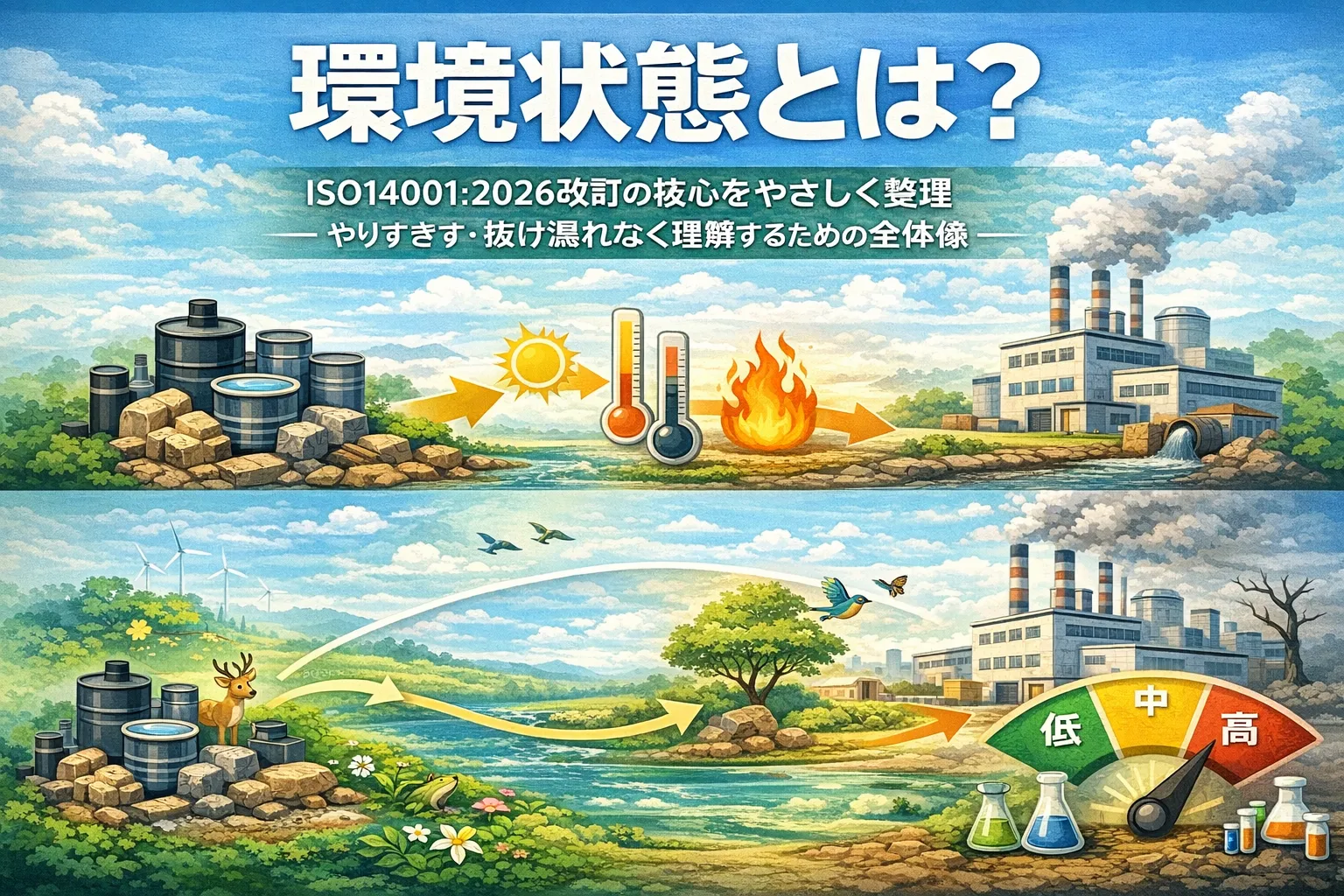 環境状態とは？ISO14001:2026改訂の核心をやさしく整理― 中小製造業が「何を見ればよいか」を迷わず判断するために ―